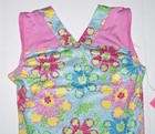 Capezio Leotard Bodysuit Tank Daisy Mosaic Flower Hologram Finish New Child Girl