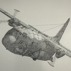 Ac-130a Ghostrider Art Print 229 260 Size13    X 19    Signed Robert Waltman Iii