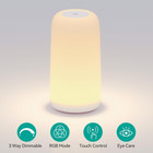 Touch Bedside Table Lamp   sleek Design   Rgb Mode  3 Way Dimmable Small Lamp Fo
