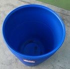 55 Gallon Plastic Quick Lock Lid Barrel Drum  Blue  Local Pick Up Only