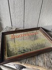 Vintage 1988 Budweiser King Of Beers Gold Clydesdales Framed Mirror 20 5 X 14 5