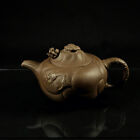 Yixing Stoneware    dragon And Carp    Teapot  By Wang Yuying  Republic Period