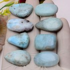Cloudy Sky  8 Pcs Natural Larimar Top-grade 24mm-31mm Cabochon Loose Gemstones
