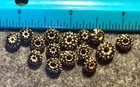 15 Original Chevron Glass Trade Beads Huron Indians 1700 s Black   White