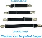 4pcs Adjustable Bed Sheet Fasteners Suspenders  Elastic Sheet Band Straps