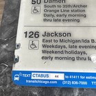 City Of Chicago Cta  Metal Sign 18 X 24 Bus Stop Double Sided Damen Jackson