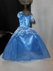 Disney Labeled Cinderella Blue Satin Ball Gown 9 1 2  Doll Dress W Cap Sleeves