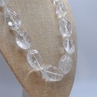 20  Clear Rock Quartz Crystal Choker Necklace 144 62 G