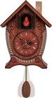 Traditional Chalet Style Cuckoo Clock With Singing Cardinal - 17    Wall   Table