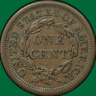 1855 Braided Hair Coronet Large Cent