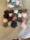 Fluffy Faux Fur Pompom 4 Inch Ball 20pcs Attached Loop  Charm Handbag Keychain  