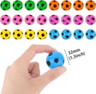 24 Pcs Soccer Bouncy Balls For Kids  32mm 4 Colors Rubber Bounce Balls Bulk F   