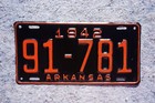 1942 Arkansas License Plate