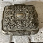 Vintage Estate Heritage Silver Plated Dresser Vanity Swing Mirror   Box