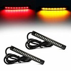  2x Universal Led Strip Motorcycle Tail Light With Turn Signals  17 Led 