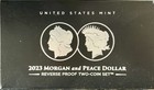 2023 Morgan And Peace Dollar Reverse Proof Two-coin Set Ogp Coa Mint