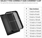 Galvanized Steel Chimney Cap Cover Square Flue Rain Guard Bolt-on Installation
