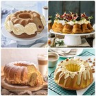 Silicone Bundt Cake Pan Silicone Cake Molds Bakeware Non Stick 10 Inch Bundt    