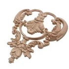 Unpainted Wood Carved Corner Onlay Appliques Frame Home Furniture Cabinet Crafts
