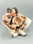 Native American Isleta Pueblo Robin Teller Story Teller Figure Signed 6  X 6 5 