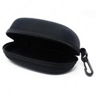 2-pack Sunglasses Hard Case Eye Glasses Black Clam Shell Zipper With Hook