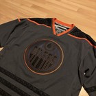 Rare Edmonton Oilers Reebok Cross Check Premier Hockey Jersey Nhl Mens Small New