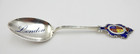 Vintage London Honi Soit Qui Mal Y Pense Sterling Silver   Enamel Souvenir Spoon