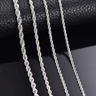 Steel Color Width 2mm 2 5mm 3mm 4mm 5mm 6mm Rope Chain Necklace For Men Women