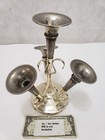 Victorian Epergne Silverplate Vase With 4 Trumpets 11  Tall - Table Centerpiece