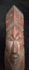 Wood Hand Carved Spirit Tiki Tribal Face Mask Wall Decor