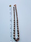 Vintage Necklace 1980 s Multi Metal Silver   Brass Tone Beaded Statement 9  Drop