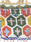 C1890s Large Antique Vintage Prairie Potawatami Indian Beaded Puzzle Pouch
