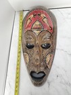 Hand Crafted Wood Painted Indonesian Tribal Mask Wall Decor 20  