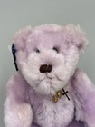 Vtg Applause Lavender Teddy Bear W  Anchor Heart   Cross Around Neck 7    Plush