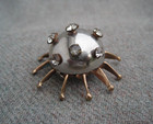 Vintage 1950s-1960s  Atomic Age Sputnik   Sun Inspired Brooch Jewelry Metal Pin