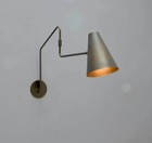 Sputnik Swing Arm Wall Sconce     Handmade Italian Brass Light   Mcm Style Lamp