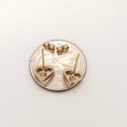 10k Yellow Gold Natural Diamond Open Heart Stud Earrings Petite Child New