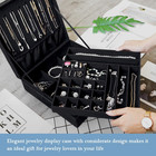 Velvet Jewelry Box Organizer For Women  2 Layer Jewelry Display Storage Holder C