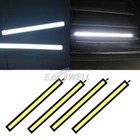 4x 12v Led Strip Drl Daytime Running Lights Fog Cob Car Lamp Driving White Us