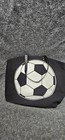 Soccer Ball Handled Tote Bag Black Beach Style Snap Shut Bag