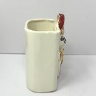 Vintage Relpo Ceramic Christmas Girl With Flowers Planter Vase 4    Tall