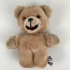 Russ Berrie Snuggle Teddy Bear 6  Plush Stuffed Animal Toy Lever Vintage 80s