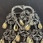 800  Silver Vintage Solje Heart Brooch Signed Norway Large 4    8a