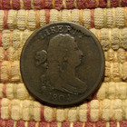 1804 Draped Bust Half Cent  Vg f     Crosslet 4  Stems  Original Issue-free Coin