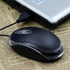 Wired Usb Optical Mouse For Pc Laptop Computer Scroll Wheel Led Light Black Mice
