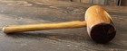 Vintage Wood Wooden Gavel Wood Judge Auctioneer Mallet 14    Long Meeting Hammer