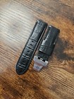 Panerai Daylight Watch 24 22mm Oem Black Alligator Strap With Deployment Buckle 