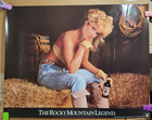 1990 Coors Rocky Mountain Legend Beer Poster - Sexy Woman In A Barn
