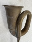 Antique Car   Truck Brass Horn  Great Design   Patina  1900 s  W  Bracket