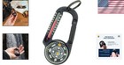 Compact Aluminum Compass   Thermometer Carabiner - Perfect Hiking Accessory